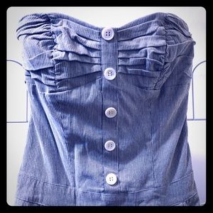 To The Max blue and white stripe seersucker dress